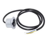 Détecteur de fuite d'eau filaire en alliage d'aluminium et ABS, capteur de fuite d'eau avec sortie NO, câble 5 conducteurs DC12V 24V, alarme de fuite au sol USB Type NO/NC