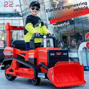 Veicolo Elettrico da Costruzione per Bambini Extra Large in Plastica Unisex Escavatore Bulldozer Cavalcabile Caricatore Giocattolo a Quattro Ruote - Product Image 6