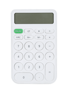 Calculadora electrónica de bolsillo para estudiantes, dispositivo de bolsillo colorido con botón redondo de 12 dígitos, color verde, digital - Product Image 2