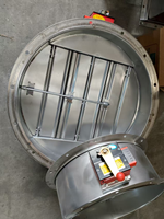 XINBO Industriel Vanne papillon anti-incendie galvanisée à actionnement électrique pour évacuation de fumée, série FHF-W, argentée