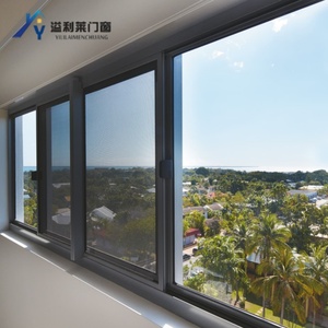 Ventana Corredera Moderna <span class=keywords><strong>de</strong></span> <span class=keywords><strong>Aluminio</strong></span> con Doble Vidrio Templado y Diseño <span class=keywords><strong>de</strong></span> Rejilla para Hogar, Apartamento, Hotel y Uso Exterior con Aislamiento Térmico - Product Image 3
