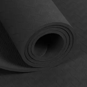 SHENGDE 2024 barato antideslizante al por mayor logotipo personalizado 6mm ecológico verde oscuro TPE Material Yoga Mat