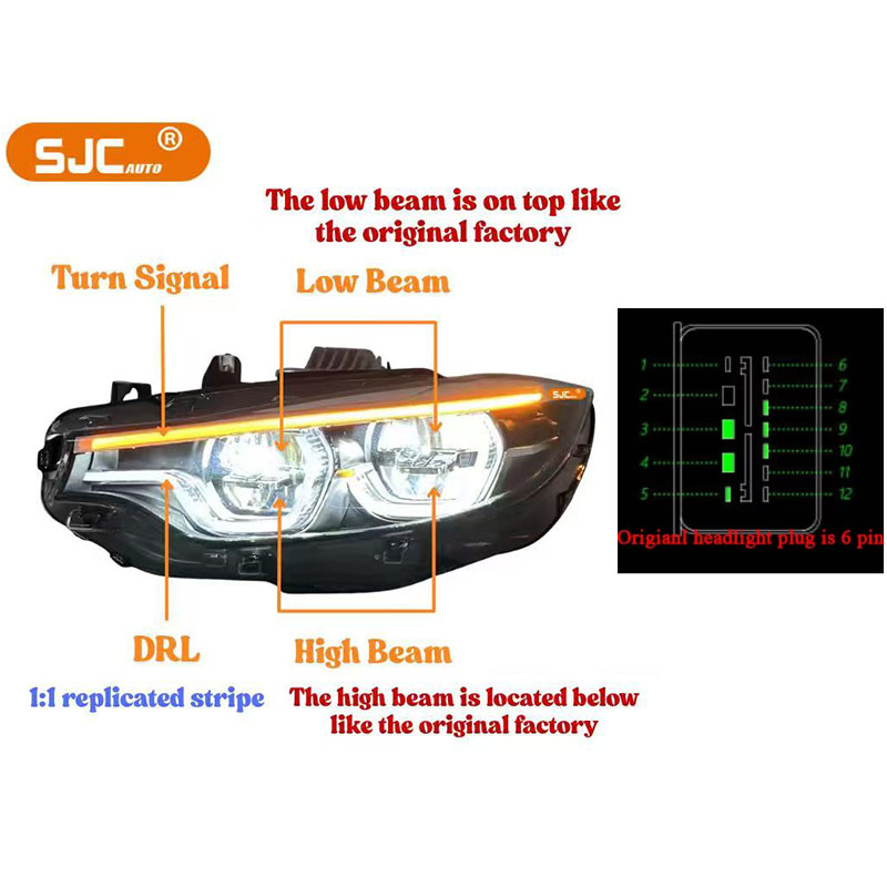 Solo DRL bianco, 6 Pin (2 PEZZI = 1 SET)