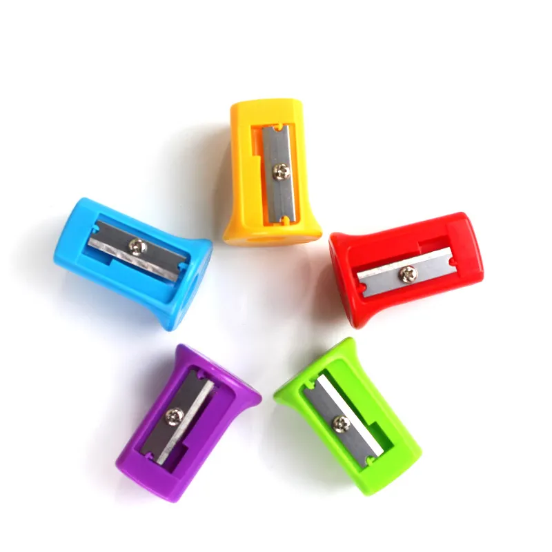 Petit taille-crayon Mini rabot de couleur Petit rabot Taille-crayon monotrou Taille-crayon en métal