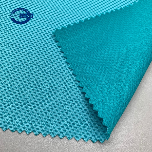 Micax Cooling Touch Quick Dry Zinc Ion Anti-bacterial Polyester and Nylon Knit Honeycomb Mesh Fabric