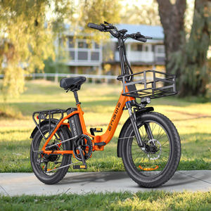 Bicicleta Eléctrica Urbana Naranja, Motor sin Escobillas de 250W, 36V, 15.6Ah, 20x3.0, Aleación de Aluminio, Portaequipajes Trasero, Buje Trasero - Product Image 6