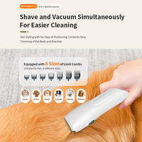 Produits OEM ODM pour le nettoyage des poils d'animaux, machine de toilettage à aspiration, peigne démêlant électrique, kit aspirateur pour poils de chien et de chat