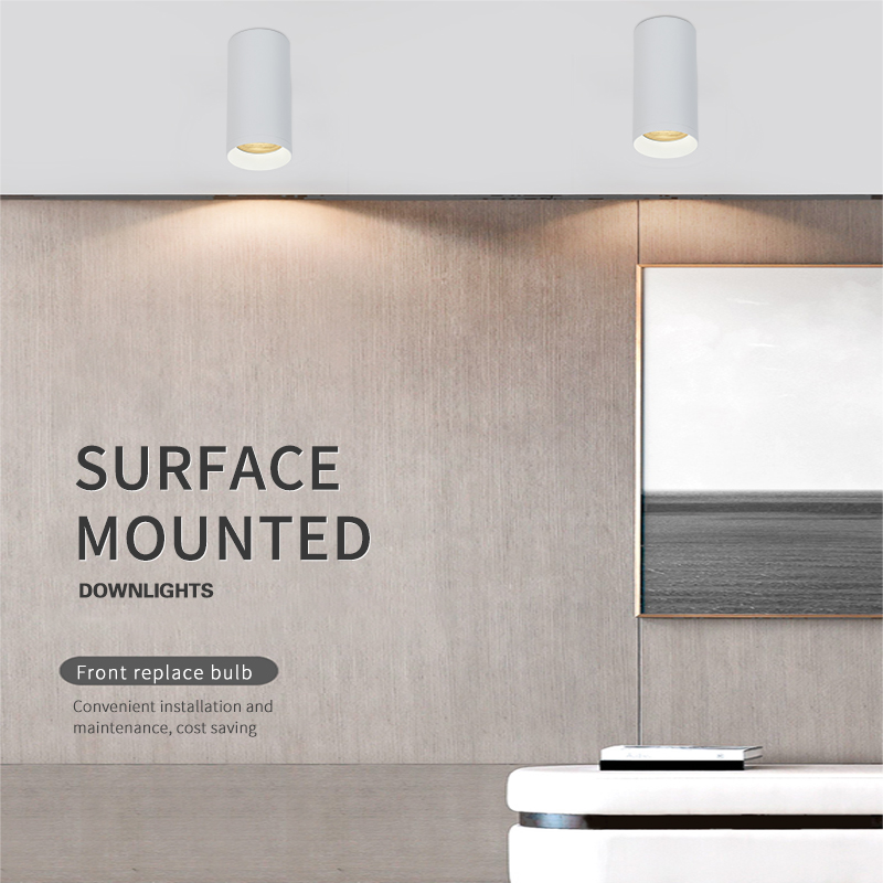 Anti Glare Surface Mounted Led Downlight Pure Aluminium Gu10 Ceiling Lighting Fixture