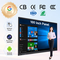 Tableau interactif intelligent Google EDLA 4K UHD pour l'éducation, la collaboration professionnelle, les hubs de formation et les salles de conférence