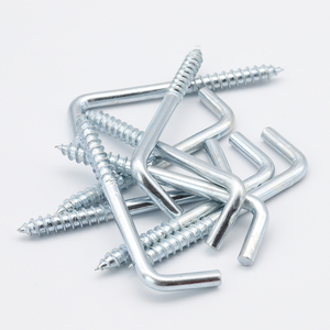 10pcs/bag Carbon Steel Black-zinc Plated/Blue-white Zinc Plated L-type Right-angle Hooks M2.5 M3.4 M4.7 Self-tapping Screws - Product Image 5