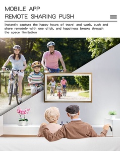 Marco de fotos digital WiFi inteligente de 21,5 pulgadas Marco de imagen digital de nube WiFi de 21,5 pulgadas Pantalla táctil Marco de madera Reproductor <span class=keywords><strong>MP4</strong></span> - Product Image 2