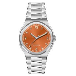 Montre automatique mécanique pour femme en acier inoxydable avec cristal saphir, design minimaliste unique, grand format, logo personnalisé, étanche - Product Image 1