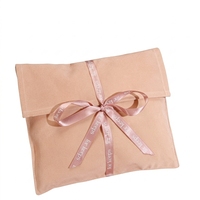 Sacs d'emballage à rabat en polaire anti-poussière avec logo personnalisé imprimé, fermeture à cordon pour accessoires de mode, bijoux, cadeaux