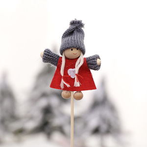 Handmade Durable Felt Knitting Yarn <b>Christmas</b> <b>Elf</b> Doll Hanging <b>Decoration</b> Factory Wholesale - Product Image 6