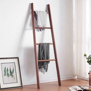 Manta de madera <span class=keywords><strong>Escalera</strong></span> Estante Estantes de madera para decoración del hogar <span class=keywords><strong>Escalera</strong></span> para mantas Toalleros de madera <span class=keywords><strong>Perchero</strong></span> - Product Image 2