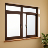 Ventanas abatibles de vidrio de doble panel de diseño moderno, puertas y ventanas de acero de plástico PVC plegables resistentes al calor