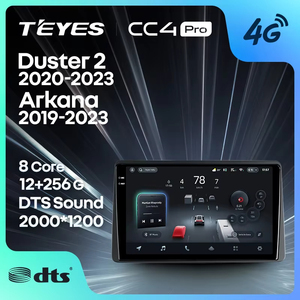 TEYES CC4 PRO Pour <span class=keywords><strong>Renault</strong></span> Duster HM 2 2020 - 2024 <span class=keywords><strong>Arkana</strong></span> 2019 - 2024 CarPlay Android Auto - Product Image 1