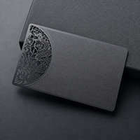 Carte de visite professionnelle en métal NFC en acier inoxydable personnalisée avec puce CPU pour le partage de contact numérique et le marketing