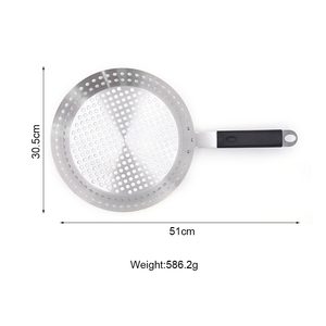 Cesta Redonda para Asar con Asa, Cesta para Asar de Acero Inoxidable, Accesorio de Cocina Duradero para Barbacoa, para Parrillas de Carbón y Gas - Product Image 4