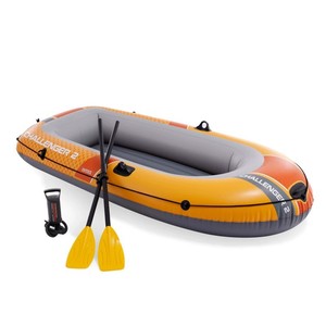 Ensemble de <span class=keywords><strong>bateau</strong></span> <span class=keywords><strong>gonflable</strong></span> <span class=keywords><strong>INTEX</strong></span> 66312 <span class=keywords><strong>Challenger</strong></span> <span class=keywords><strong>2</strong></span>, 236 cm x 114 cm x 41 cm, PVC, avec pagaie - Product Image 2