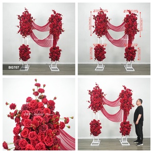 Handmade Realistic Arch Floral Arrangement modern Style Silk <b>Artificial</b> Flowers Wedding Decoration Christmas Easter - Product Image 3