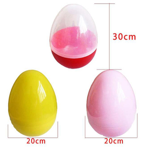 2022 Wholesale Festival Decoration Gift Box Monogrammed DIY 30CM Giant Plastic Easter Egg For Kids