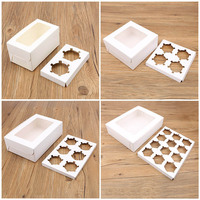Boîtes à cupcakes en papier de haute qualité, de qualité alimentaire, adaptées aux modèles à 2, 4, 6 ou 12 cavités