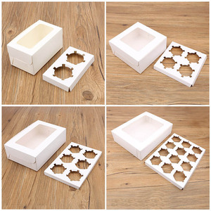 Kotak Cupcake Kertas Berkualitas Tinggi untuk Memanggang, Food Grade, Cocok untuk <span class=keywords><strong>2</strong></span>, 4, 6, 12 Lubang - Product Image 3