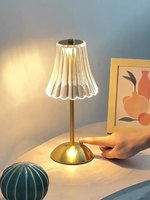 Lampe de bureau moderne pour restaurant, hôtel, éclairage décoratif de charge sans fil en métal 2w lampe de table LED tactile
