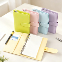 Libreta de Cuentas Macaron Colorida, Carpeta de Hojas Sueltas, Libreta de Mano con Bolsa de Almacenamiento, Color y Tamaño Personalizables