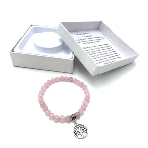 Fashion jewelry hand made gemstone tree of life beaded bracelet with gift box Amazonite Carnelian Red Tiger Eye beaded bracelet