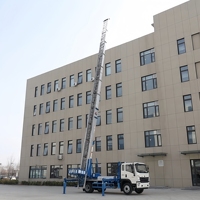 Chariot élévateur pour le déplacement de matériaux de construction JIUHE, chariot élévateur à échelle aérienne de 45 m, chariot élévateur à échelle réglable, plateforme de travail