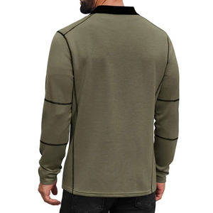 Envío Rápido, Sudadera de Golf con Cierre de 1/4 para Hombre, 100% Algodón, Transpirable, de Secado Rápido, para Deportes al Aire Libre, Informal - Product Image 2