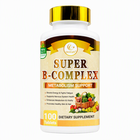 DUOZI OEM Super Complexe B en comprimés, soutien du métabolisme et de l'énergie avec des vitamines B pour la santé du système nerveux, de la peau et des cheveux, 100 comprimés