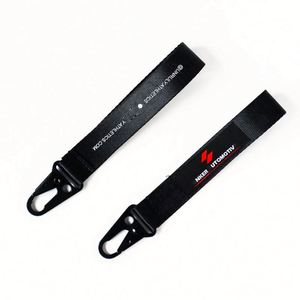 Échantillon gratuit, conception de logo personnalisée, porte-clés noir, cordon court pour téléphone portable - Product Image 3