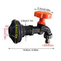 50 ensembles jardin Irrigation tuyau d'eau robinet Joint IBC réservoir d'eau adaptateur robinet ensemble eau de pluie seau robinet