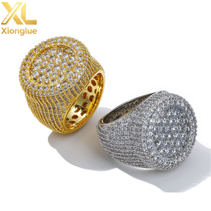 Anillo de Moissanita Redondo Estilo Hip Hop para Hombre, Plata de Ley 925, con Incrustaciones de Diamantes, Anillo Circular, Joyería Personalizada, Tallas de EE. UU. 7-10 - Product Image 2