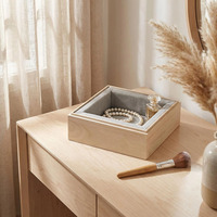 Scatole in Legno Grezzo Personalizzate all'Ingrosso, Scatola Regalo in Legno Rivestita in Lino con Coperchio Decorativo Intagliato