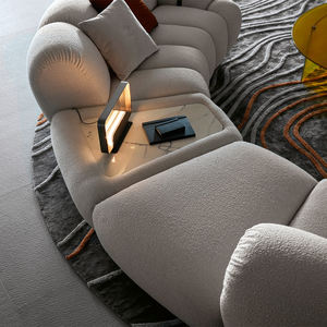 Sofá Seccional Curvo de Terciopelo Bouclé Italiano, Muebles de Lujo para el Hogar, Sofás Redondos Modernos para el Hogar de Lujo - Product Image 4