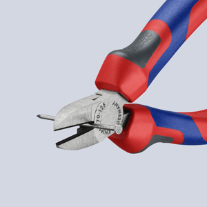 Pince coupante latérale Knipex 70-125 3 pouces en acier au chrome-vanadium, mâchoires lisses, mesure impériale - Product Image 1