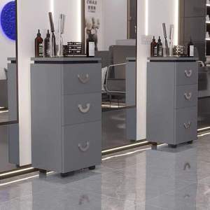 Z Modern Wood Barber Shop & Beauty Salon Storage <b>Trolley</b> Cart with Strong Load Bearing - Product Image 1