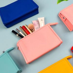 Wholesale Cute <b>Make</b> <b>up</b> Leather Makeup <b>Bag</b> Luxury Travel Cosmetic <b>Bag</b> Custom Logo Travel Electronic Accessories Organizer Pouch - Product Image 4