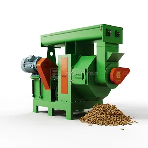 Cincin Vertikal Die Pellet Mill biomassa kayu serbuk gergaji Pellet produksi Jalur mesin Press biomassa