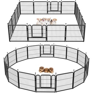 Eavy Nhiệm Vụ Kim Loại Động Vật Hàng Rào Sân Vườn RV Cắm Trại Hàng Rào Cho Chó Và Thỏ Pet Playpen Ngoài Trời Trang Trí Con Chó Hàng Rào - Product Image 4