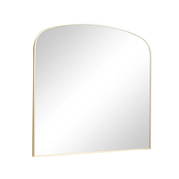 Miroir de salle de bain mural moderne sans cadre, à coins arrondis, avec éclairage LED, interrupteur tactile, design résistant à l'eau, directement de l'usine