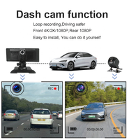 NUEVA Dashcam Táctil de 10.26 Pulgadas con Cámara Delantera y Trasera Dual, ADAS, Carplay y Android Auto, Transmisión en Vivo
