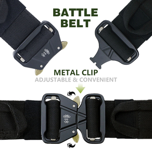 Ceinture Tactique Utilitaire de Sauvetage pour Hommes en Gros, en Nylon Oxford Durable avec Boucle Métallique et Pochette pour Chargeur, Accessoires pour <span class=keywords><strong>Utilisation</strong></span> Extérieure - Product Image 4