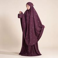 Ensemble de prière Mukena brodé pour femmes, pochette, vêtements modestes, vêtements islamiques