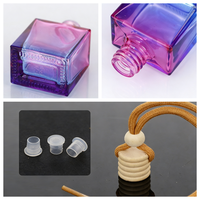 Diffuseur de parfum pour voiture suspendu, flacon carré en verre vide de 8 ml avec impression sérigraphique