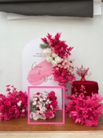 KEWEI-J981 rose vif Rose fleurs boule chemin de Table mariage fleur centres de table